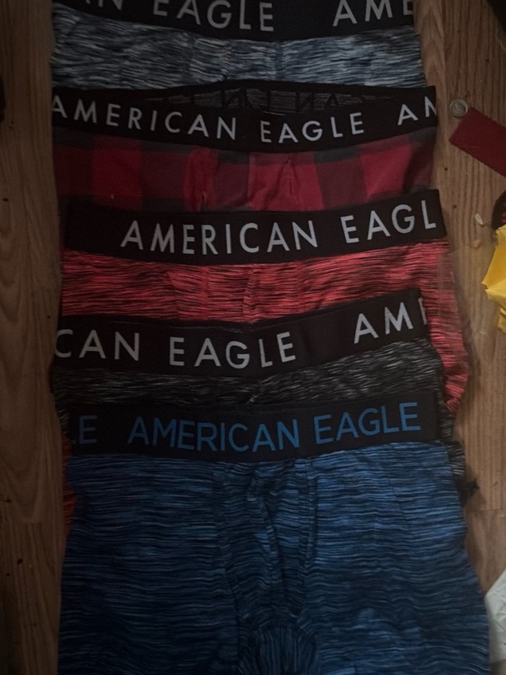American Eagle Outfitters Men's Boxer Briefs in Blue, Red, Black & Gray Assorted
